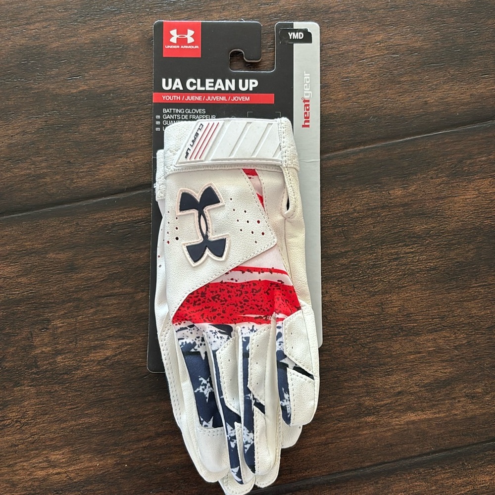 Under armor American flag batting gloves youth medium